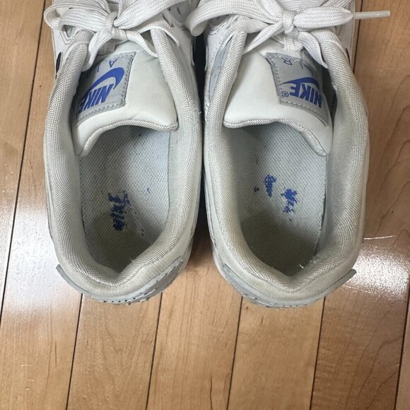 Nike Air Max 90 White with Blue Swoosh Size 9 / 40.5 - Picture 10 of 11